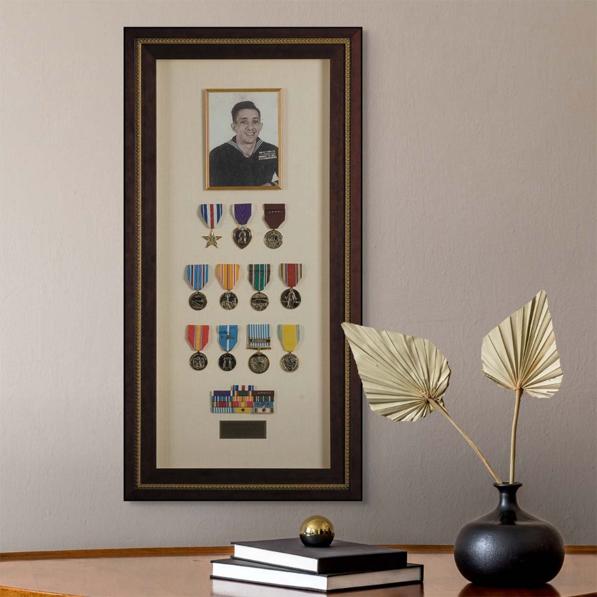 Service shadowboxes and memorabilia.jpg