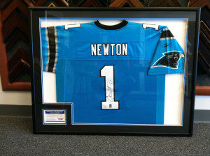 Read more about the article Framed Signed Cam Newton Jersey