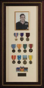 22 shadowbox military medals